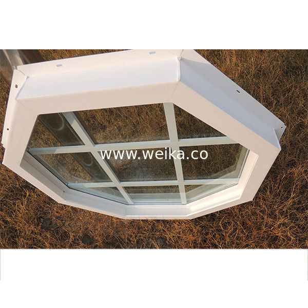 UPVC 비닐 팔각형 고정 유리 창문 75mm 프로필