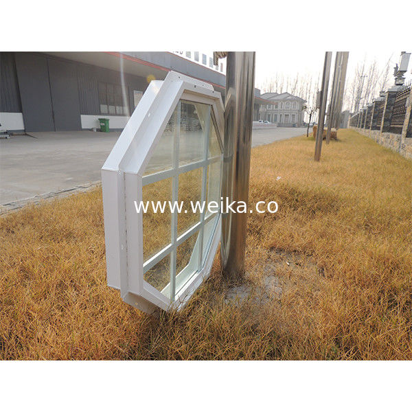 UPVC 비닐 팔각형 고정 유리 창문 75mm 프로필