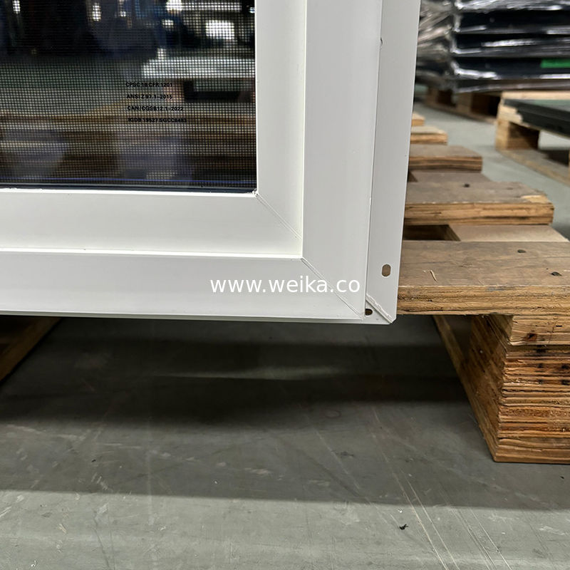 모기 방지 UPVC 슬라이딩 창문 열대 기후에 맞춘 격자 30x30 UPVC 슬라이딩 창문 컴팩트 부엌 환기를 위해