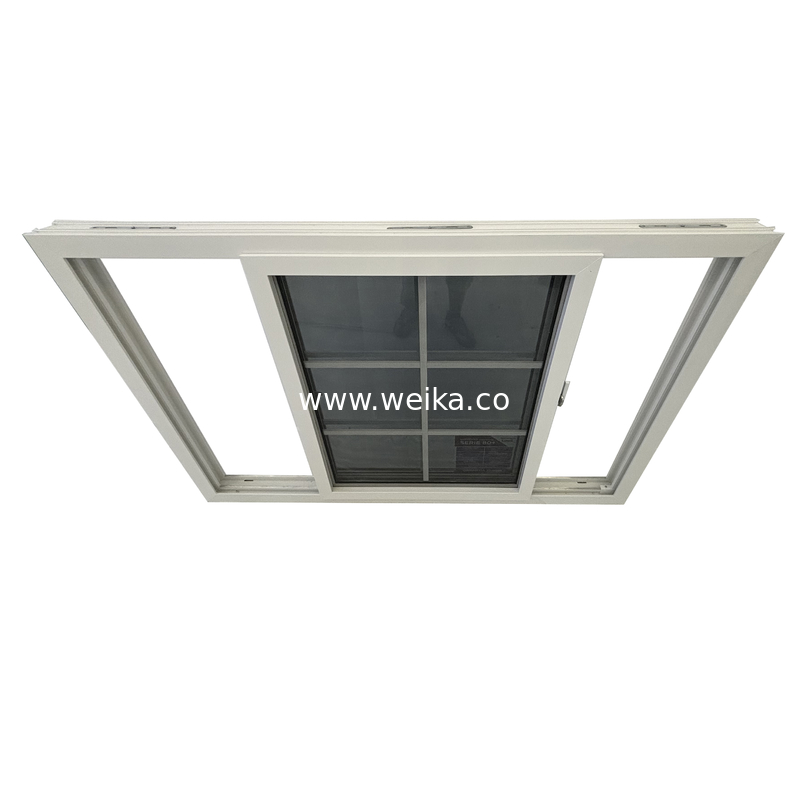 보안 일반 UPVC 슬라이딩 창문 플라이 스크린 유리섬유와 함께 우트라 매끄러운 80mm UPVC 트윈 슬라이더 창문