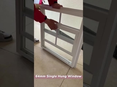 WEIKA 64 시리즈 NFRC 비닐 UPVC 단일 매달린 창문