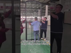 유리 그릴과 함께 큰 곡선 uPVC 단일 매달린 창문