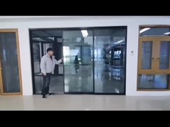 큰 슬림 프레임 알루미늄 슬라이딩 도어 검은 프레임