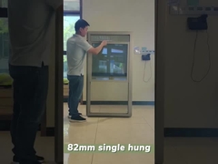 색상 환기 유리 비단 UPVC 싱글 헝거 윈도우 수직 슬라이딩 디자인